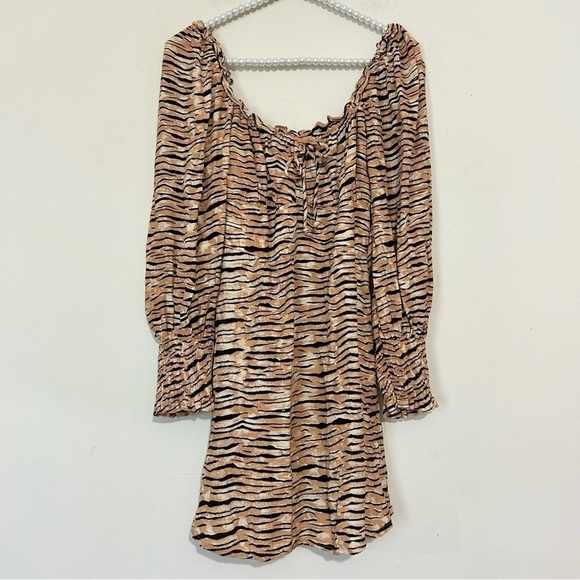Faithful the Brand Ira Tiger Print Mini Dress SIZE 6 - Picture 2 of 7